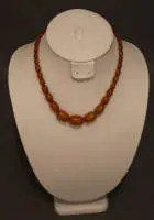 Collier en ambre butterscotch de Königsberg, Empire allemand vers 1920