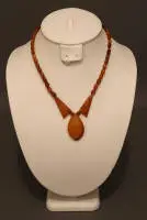 Collier Art déco en ambre butterscotch de Königsberg, 1920-1930