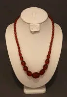 Amber necklace "Königsberg cut" 1930s, German