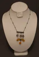 Collier en argent avec ambre, années 1950-1970
