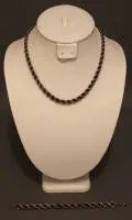 Chaîne corde en argent avec bracelet, seconde moitié du 20e s., allemande