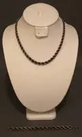 Chaîne corde en argent avec bracelet, seconde moitié du 20e s., allemande