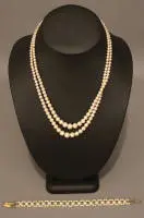 Parure de perles de culture avec bracelet, années 1920