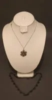 Silver necklace and chain with pendant, German circa 1920-1930