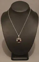 Chaîne de dame en argent avec pendentif, années 1930, allemande