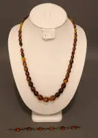 Collier et bracelet en ambre, années 1930-1950, allemand