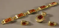 Parure de bijoux en ambre, années 1970-1990, allemande