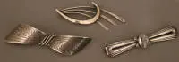 Lot de trois broches en argent, années 1920, allemand
