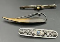 Lot de trois broches, milieu à seconde moitié du 20e siècle, allemand