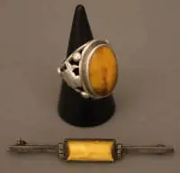 Bague et broche Art déco, années 1920-1930, allemand