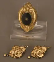 Parure de bijoux Biedermeier en or, Allemagne centrale vers 1830