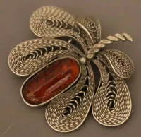 Art Deco gümüş broş, 1920–1940'lar, Alman