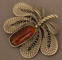 Broche Art déco en argent, années 1920-1940, allemande