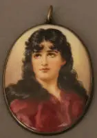Pendentif portrait Biedermeier, milieu du XIXe siècle, Italie