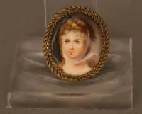 Spilla con ritratto, Biedermeier, 1820-40, sud-tedesca