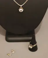 Parure de bijoux en argent vers 1930-50, allemande