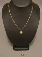 Catena da donna in oro con ciondolo, anni 1970–1980, tedesca