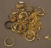 Lotto - catene e anelli, oro vario, contemporaneo
