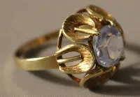 Gull damefingerring 585, første halvdel av 1900-tallet, tysk