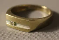 黄金设计师女士单钻戒指，20世纪70-90年代，德国
