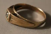 Bague solitaire pour dames en or, années 20 du 20e s., allemande