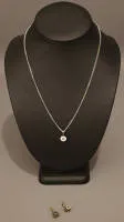 Chaîne de dame en argent avec trois pendentifs, seconde moitié du 20e s., allemande