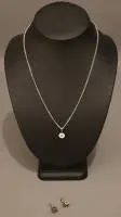Chaîne de dame en argent avec trois pendentifs, seconde moitié du 20e s., allemande