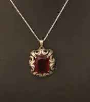 Deux pendentifs en argent avec pierres, années 1930, allemands
