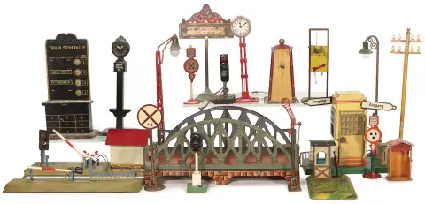Caisse de trouvailles, accessoires de chemin de fer