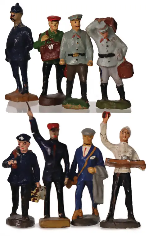 ELASTOLIN – figurines de gare en masse