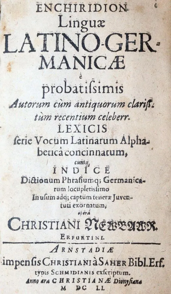Neubaur,C. – Enchiridion linguae latino-germanicae..