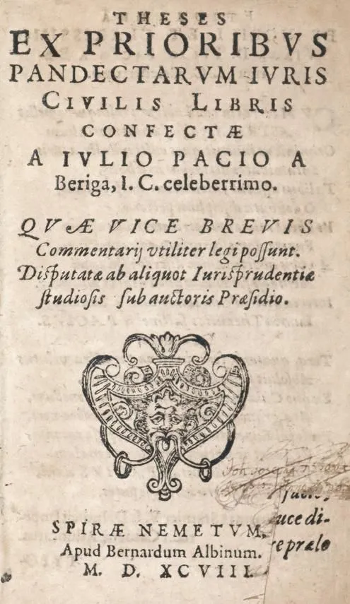 Pace,G. – Theses ex prioribus pandectarum iuris civilis libris