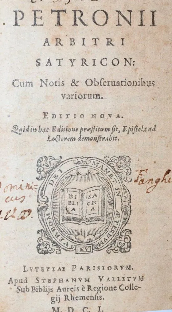 Petronius Arbiter. – Satyricon, cum notis & observationibus variorum