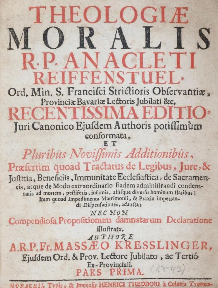 Reiffenstuel,A. – Theologia moralis