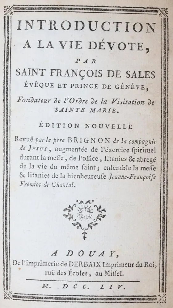 Sales,F.v. – Introduction a la vie devote