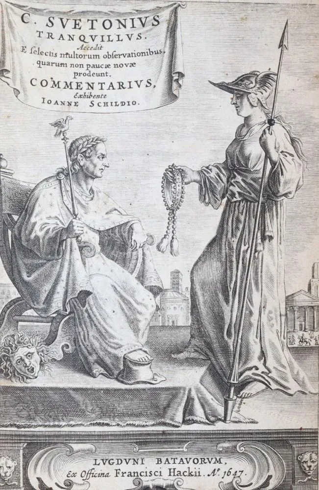 Suetonius Tranquillus. – (Opera), accedit e selectis multorum observationibus, quarum non paucae novae prodeunt, commentarius J