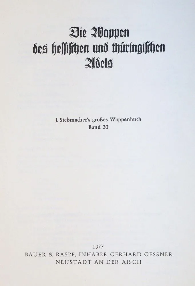 Siebmacher,J. – Groot wapenboek