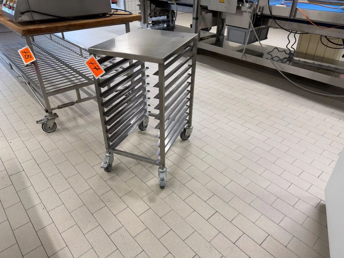 RVS transportwagen (afm.: 46 x 61 x 90 cm)