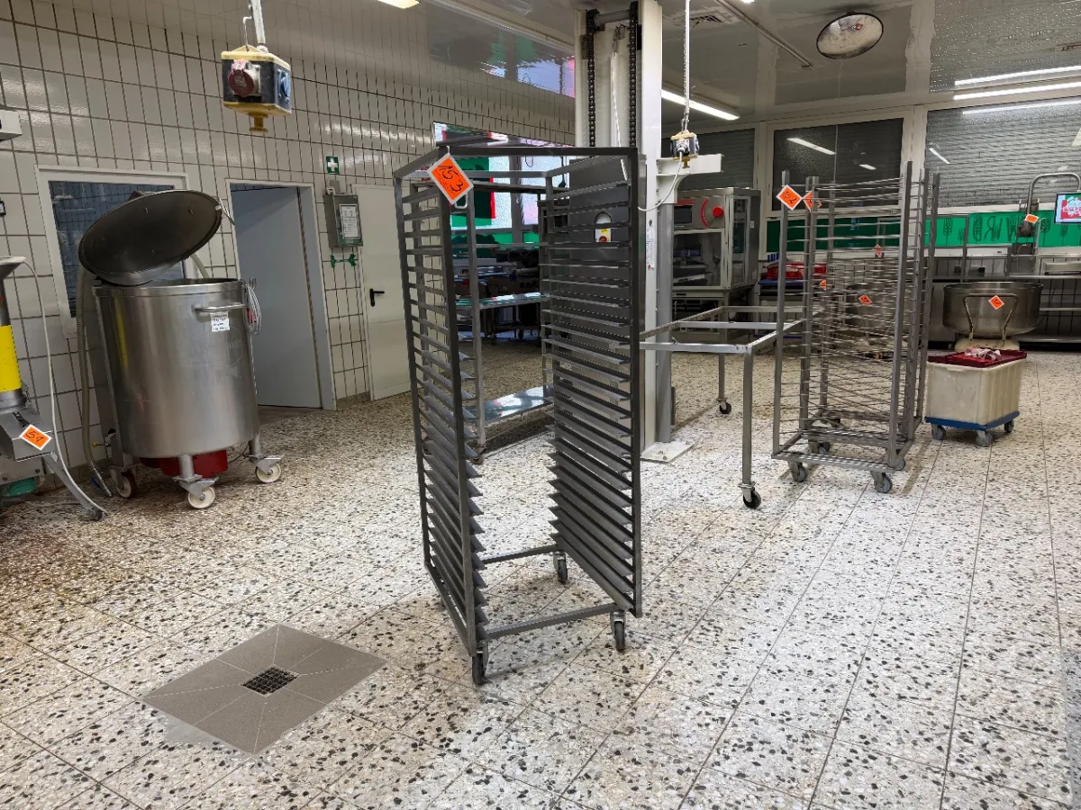 Stainless steel transport trolley