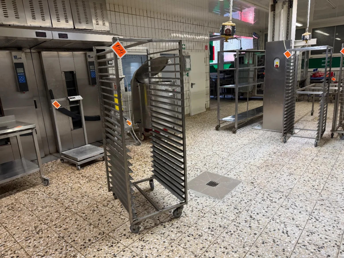 Stainless steel transport trolley