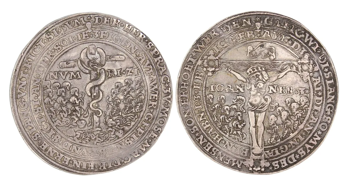 Braunschweiger Pest – Dicktaler unter Heinrich dem Jüngeren (1514 – 1568) – Schwere AR – Medaille (Dicktaler) von Kunze Stridinger alias…