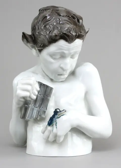 Figurka Rosenthal „Schrecken” – porcelana malowana, wys. 40,5 cm, projekt Ferdinand Liebermann (1883 – 1941) 1908/10, wykonanie…