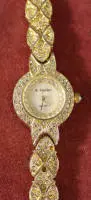Damenarmbanduhr A. Müller mit Steinbesatz, BRD