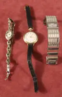 Drei verschiedene Damenarmbanduhren, 2. Hälfte des 20. Jh.