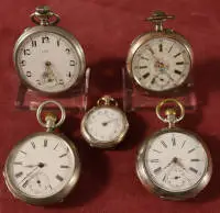 Montres de gousset pour homme en argent, 2e moitié du XIXe siècle