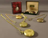 Lot - Montres de gousset pour homme avec chaînes, époque moderne, après 2000