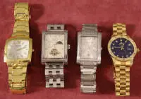 Quatre montres-bracelets pour hommes de marques différentes, époque contemporaine après 2015