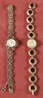 Deux montres-bracelets pour dames en argent, seconde moitié du 20e siècle, allemandes