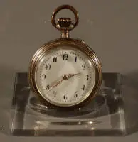 Montre de poche de dame or/argent avec écrin, Empire allemand vers 1900