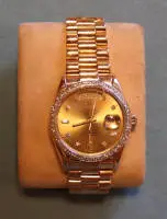 Rolex, Goldene Herrenarmbanduhr Day-Date mit Brillanten 90er Jahre des 20. Jh., BRD